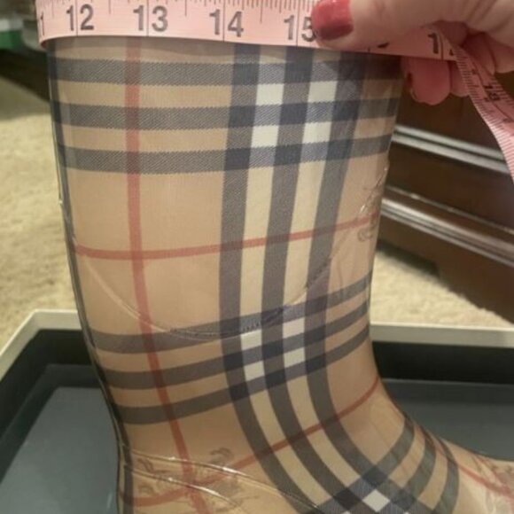 Burberry Haymarket Rain Boots Classic Size 39 EU / 8.5 US, 100% Authentic - Picture 4 of 5